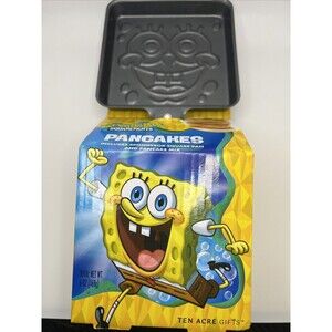 NEW SpongeBob SquarePants Square Metal Pancake Pan/Batter Mix Gift Set
